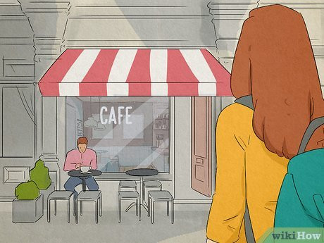 You're more likely to be approached by someone if you're alone.