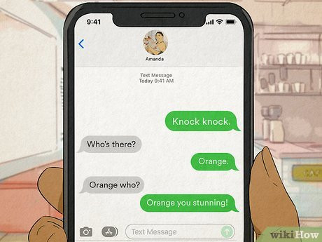 Step 13 “Knock knock. Who’s there? Orange. Orange who? Orange you stunning!”