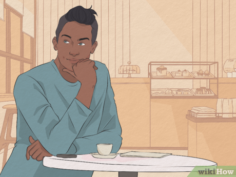 Step 2 Claim a table where you can sit diagonally from each other.